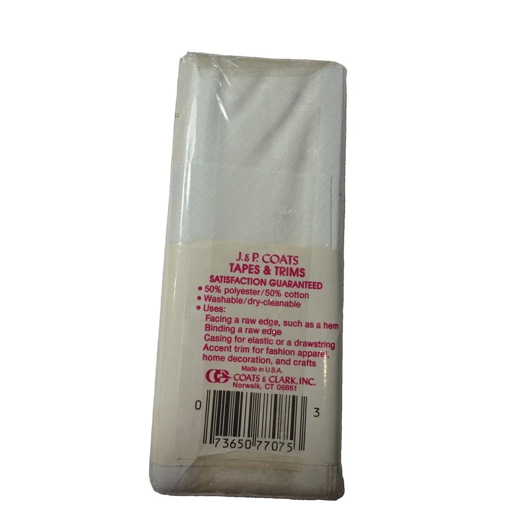 Vintage Sealed Wrights / J&P Coats  Bias Hem Facing - 1 7/8
